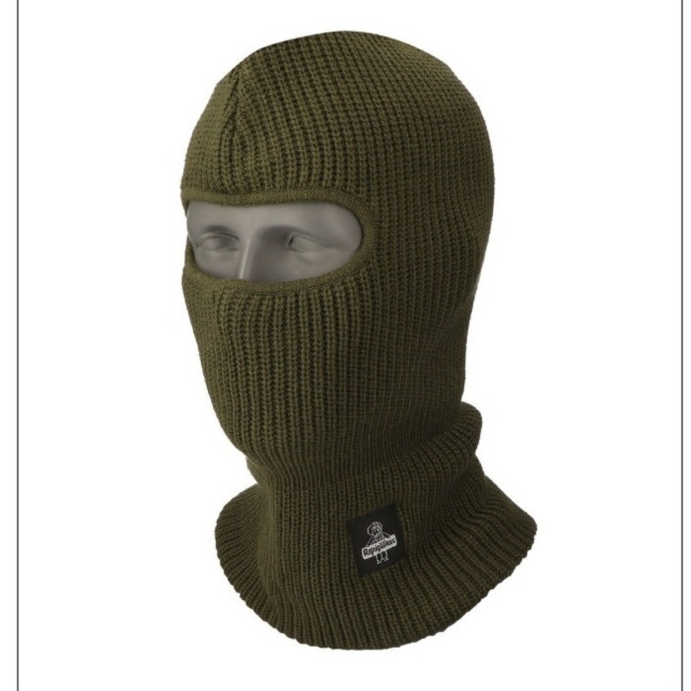 NEW RefrigiWear Open-Hole Face Mask Olive Green Balaclava‎ Knit Mask One Size